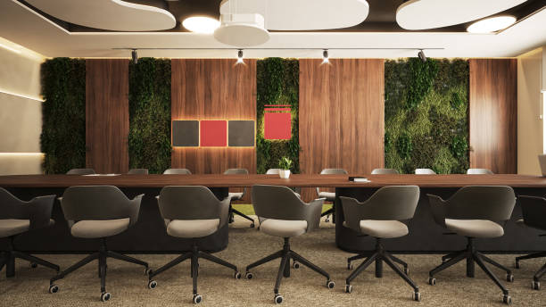 istock Interior design. Computer Generated Image Of Office. Board Meeting Room. Architectural Visualization. 3D Render.  Stock Photo 1575909213