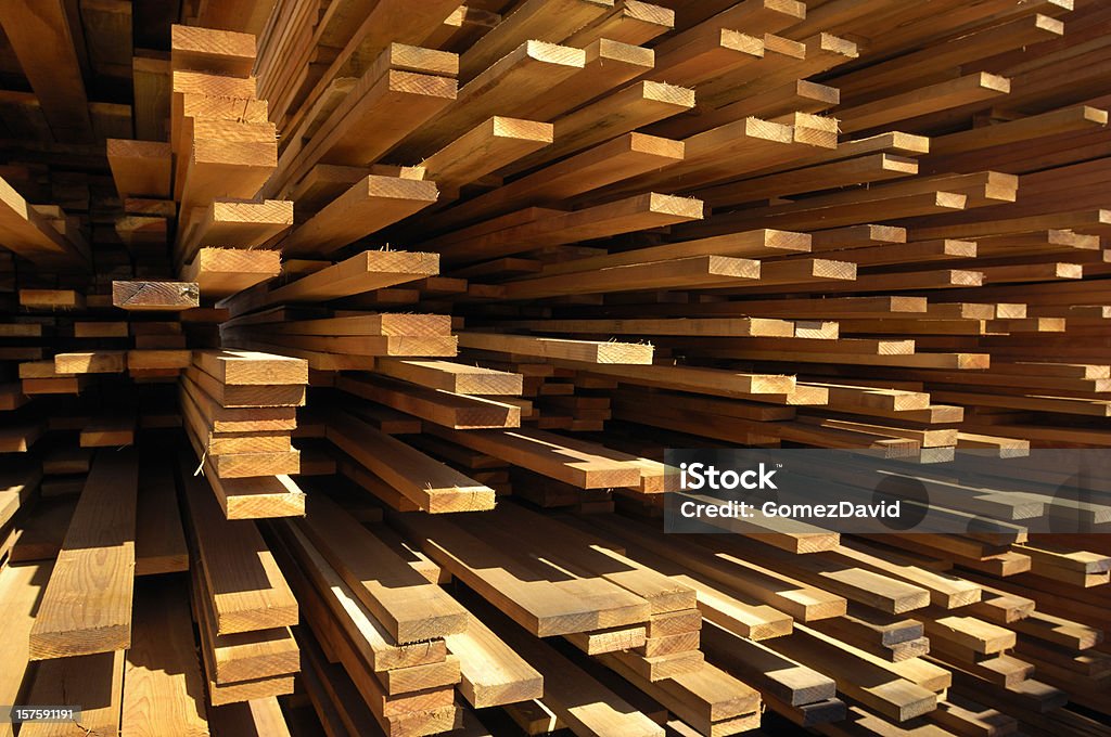 スタックのわずか精米レッドウッドの木材 - 3Dのロイヤリティフリーストックフォト