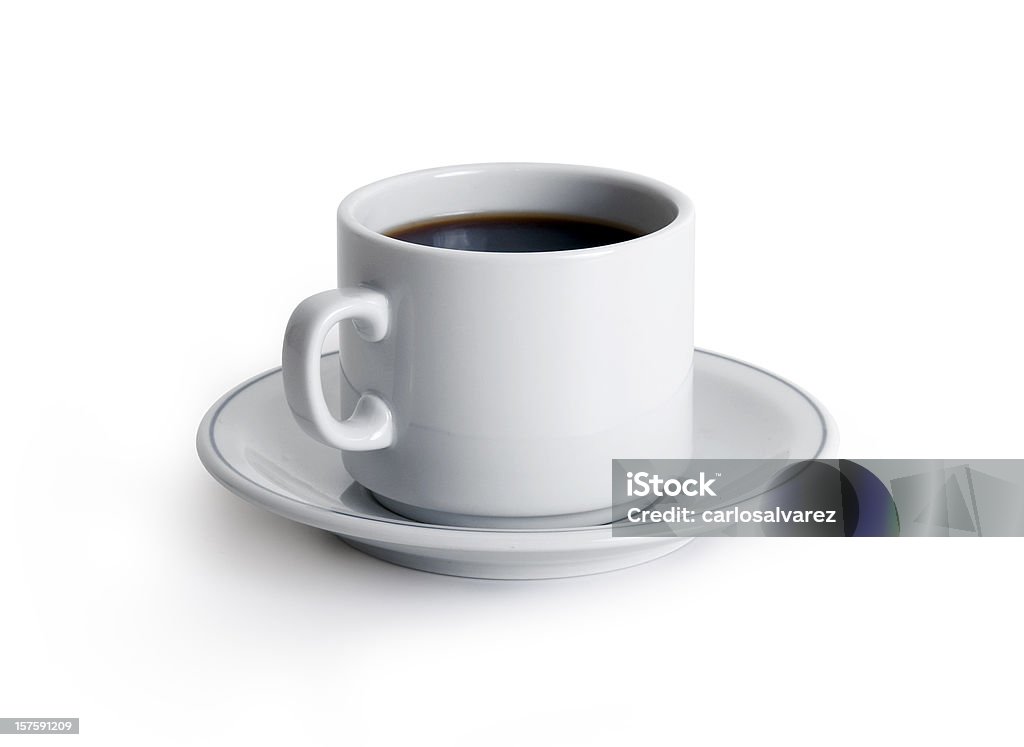 Кофе с Обтравка - Стоковые фото Белый фон роялти-фри