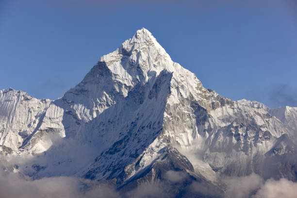 아마다블람. 에버레스트 회로. 네팔 동기. - mt everest 뉴스 사진 이미지