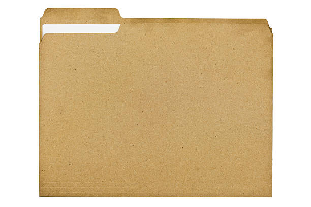 file folder made of 100 percent recycled fiber with document - akte envelop stockfoto's en -beelden