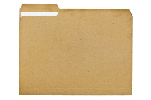 File Folder Made of 100 Percent Recycled Fiber With Document