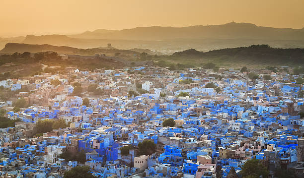 blu city-jodhpur - casita foto e immagini stock