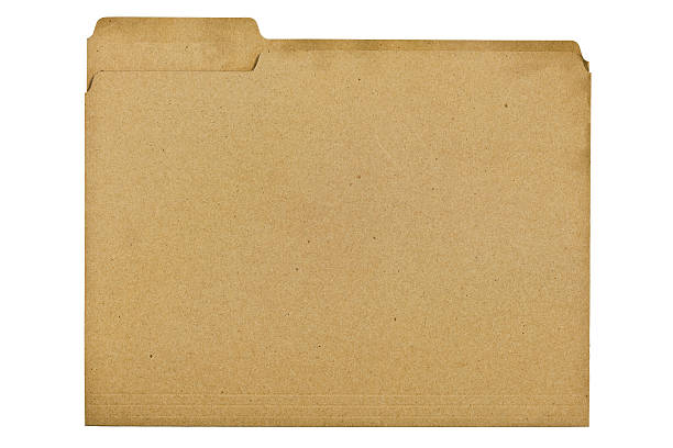 File Folder Made of 100 Percent Recycled Fiber stock photo