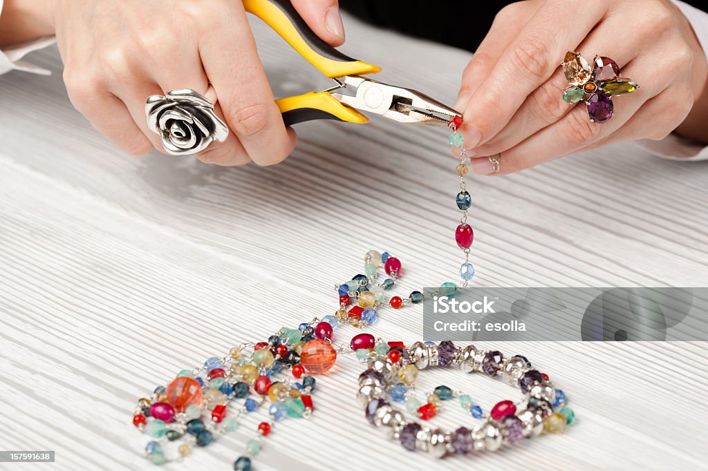 Juwelier Arbeiten - Lizenzfrei Halskette Stock-Foto