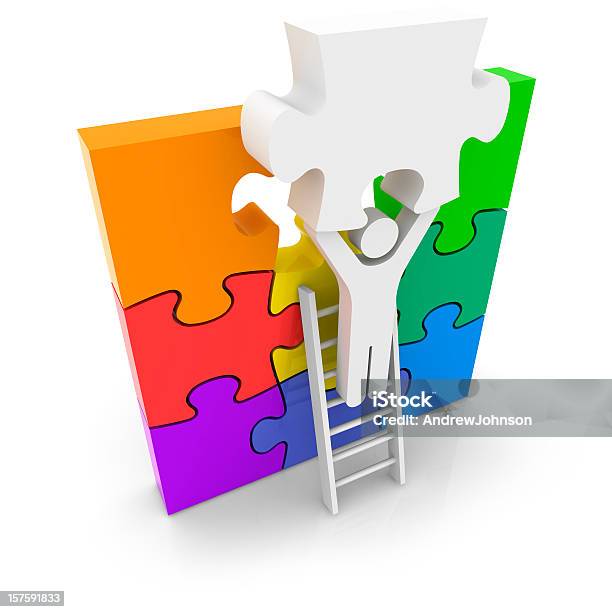 Jigsaw Puzzle Solution Stock Photo - Download Image Now - Abstract, Adult, Adults Only