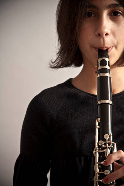 PLaying the Clarinet stock photo