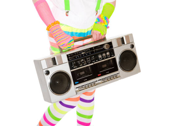 istock Girl holding a boom box 157592077