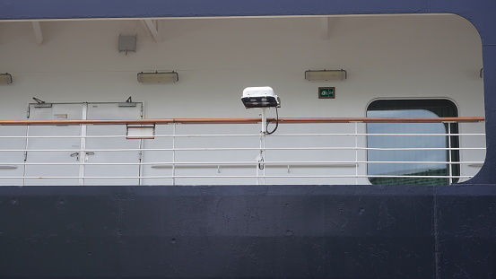 lights and cameras on the starboard side and portside ship decks