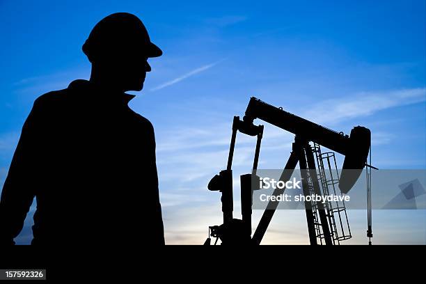 Oil And Gas Worker Stock Photo - Download Image Now - Adult, Blue, Blue-collar Worker