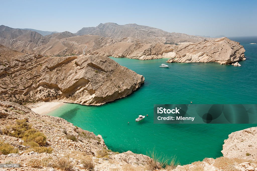 Piękna plaża Arabian Lagoon Oman - Zbiór zdjęć royalty-free (Oman)