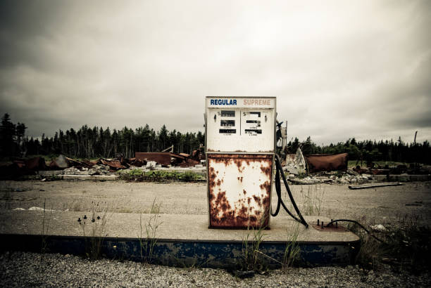 istock Abandoned oil station 157592398