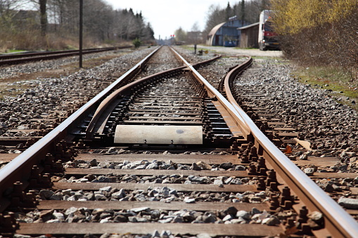 abandoned, railway station, rails, Hungary, broken bench