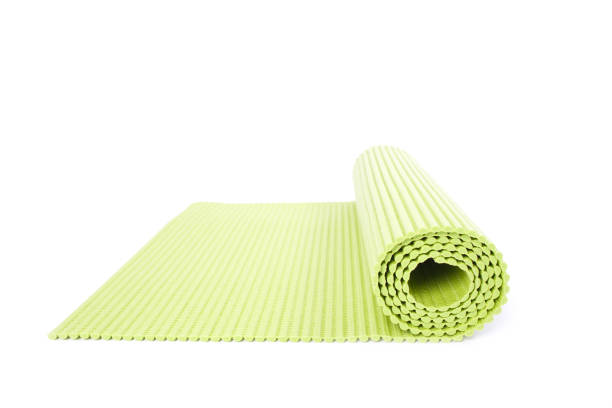 istock Rolled out yoga mat 157592469