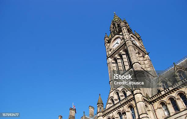 Câmara Municipal De Manchester - Fotografias de stock e mais imagens de Arquitetura - Arquitetura, Azul, Azul Turquesa