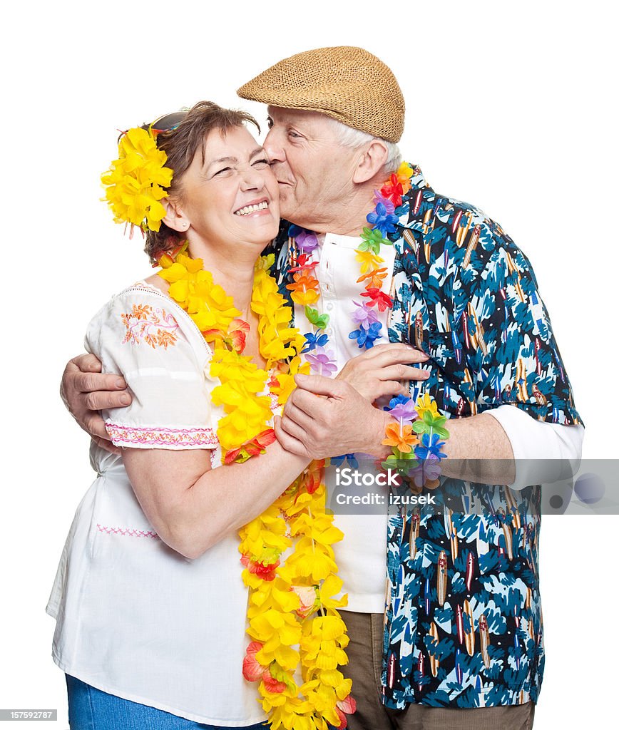 Casal em férias tropicais - Foto de stock de 60-64 anos royalty-free