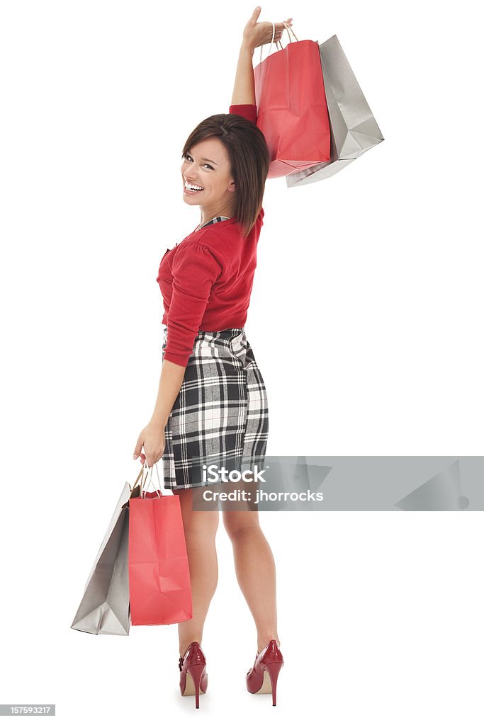 Belle jeune femme avec des sacs - Photo de Cadrage en pied libre de droits