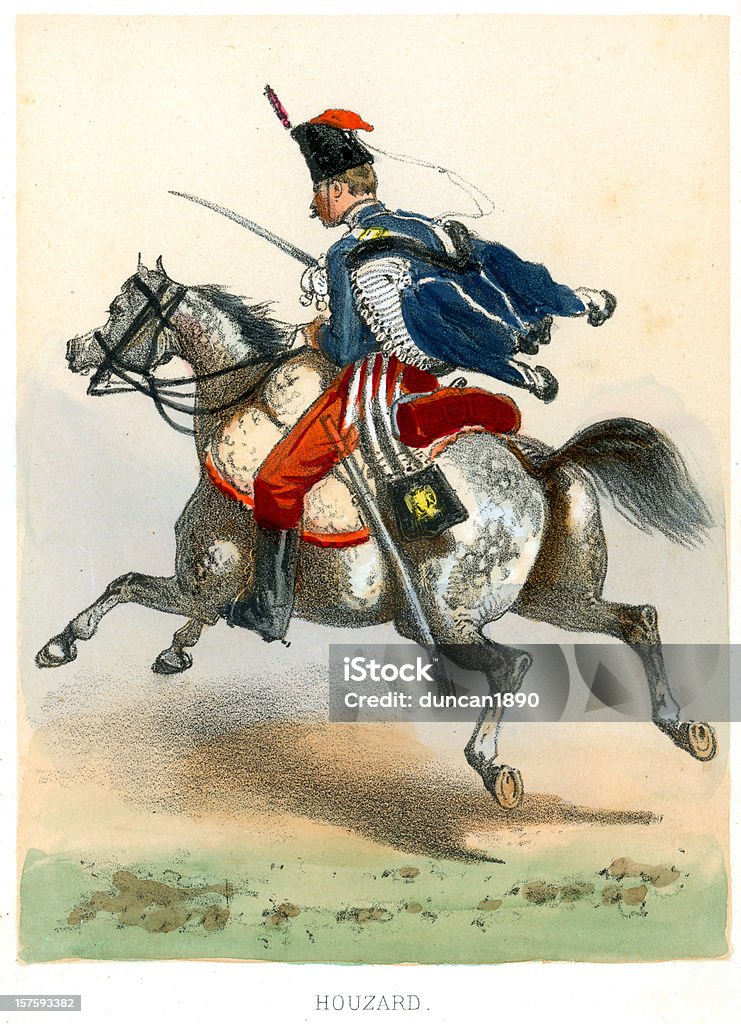 Soldados franceses del siglo XIX - Ilustración de stock de Actividad móvil general libre de derechos