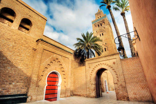 The Koutoubia (Bookseller's Mosque) in Marrakesh, Morocco. HDR image.