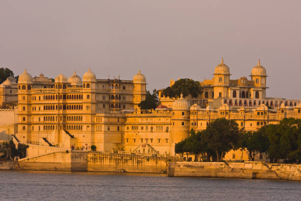 Udaipur City Palace in warm evening light / Udaipur India.