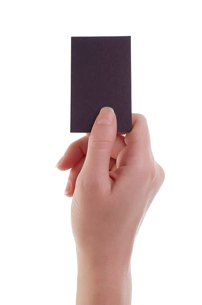 istock Women hand holding blank card 157594863