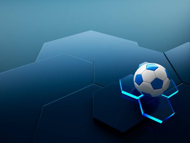 istock football ball 3d object. 3d illustration. graphic background element. 1575951563