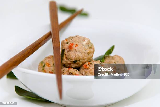 Asian Meatballs Stock Photo - Download Image Now - Asian and Indian Ethnicities, Bowl, Chopsticks