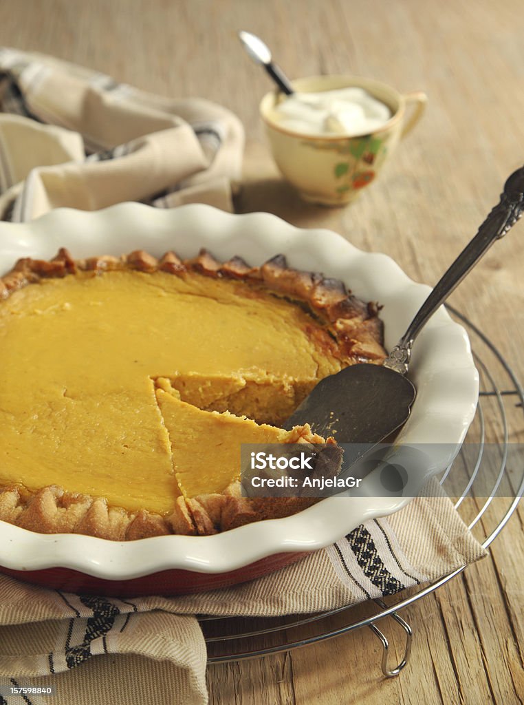 Traditional Pumpkin Pie Homemade Traditional Pumpkin Pie Baked Stock Photo