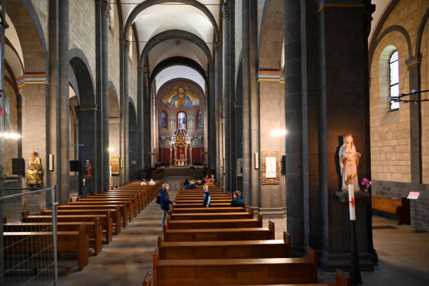 Maria Laach, Germany, July 26, 2023 - Monastery / Benedictine Abbey Maria Laach in the Volcanic Eifel.