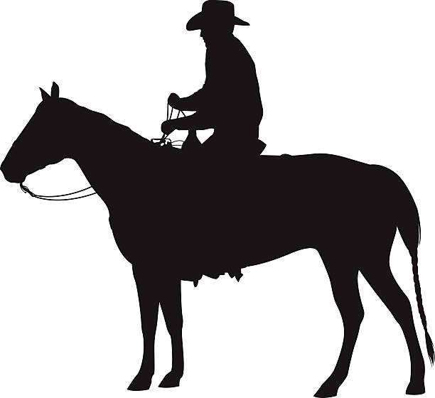 Vetores de Cowboy E Cavalo Pulando Sobre A Cerca Preto Design De Silhueta  Vetorial e mais imagens de Cavalo - Família do cavalo - iStock
