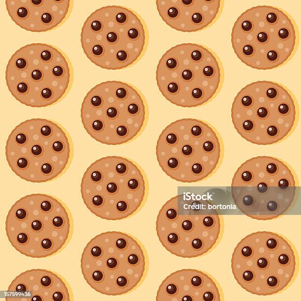 Chocolate Chip Cookie Nahtlose Muster Stock Vektor Art und mehr Bilder von Keks - Keks, Nahtloses Muster, Muster