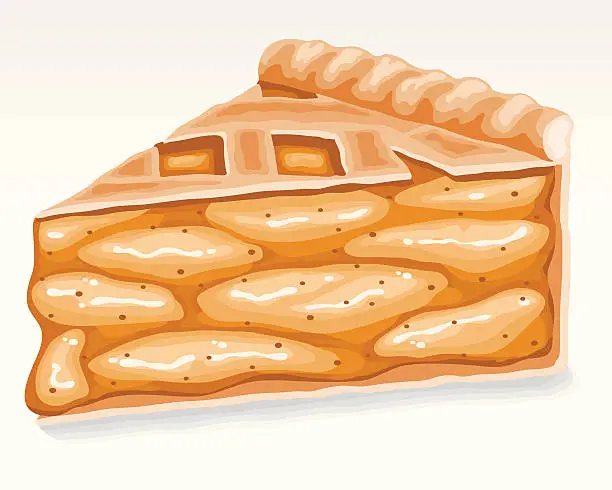 Vector illustration of Slice of Apple Pie