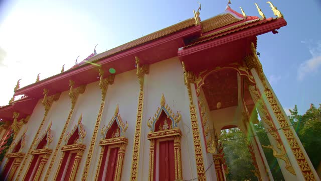 Buddist temple on island Koh Chang. Travel Asia sacred pray tourism. Buddhist asian siam history. Concept traditional history religion asia culture Buddha, buddhism wat architecture building.