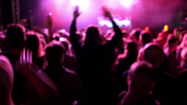 Crowd Partying At Live Music Concert