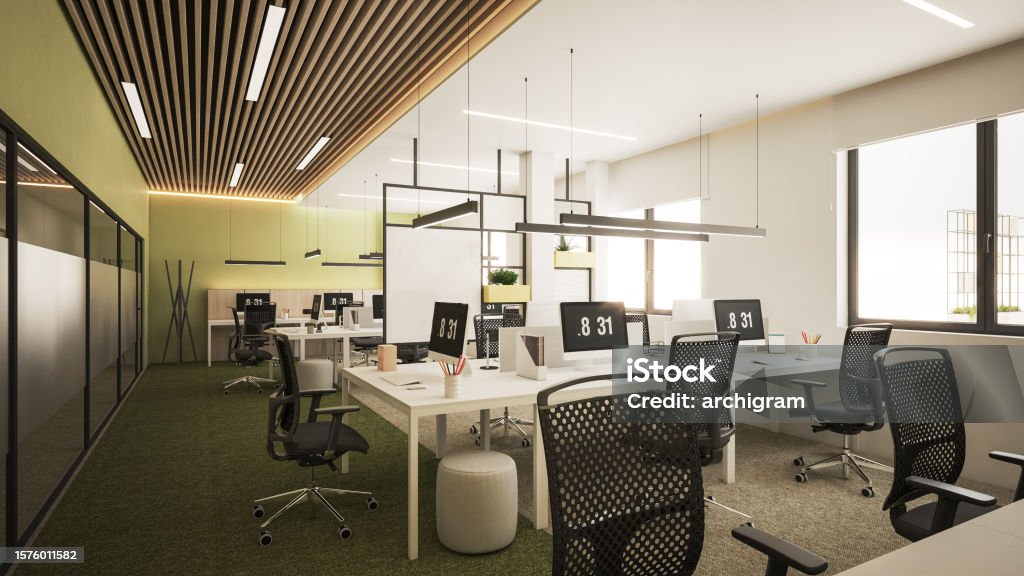 Office Visualization Render Interior Design Computer Generated Image Of Office Architectural ...