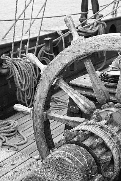 istock Steering wheel of an ancient sailing vessel 157601201