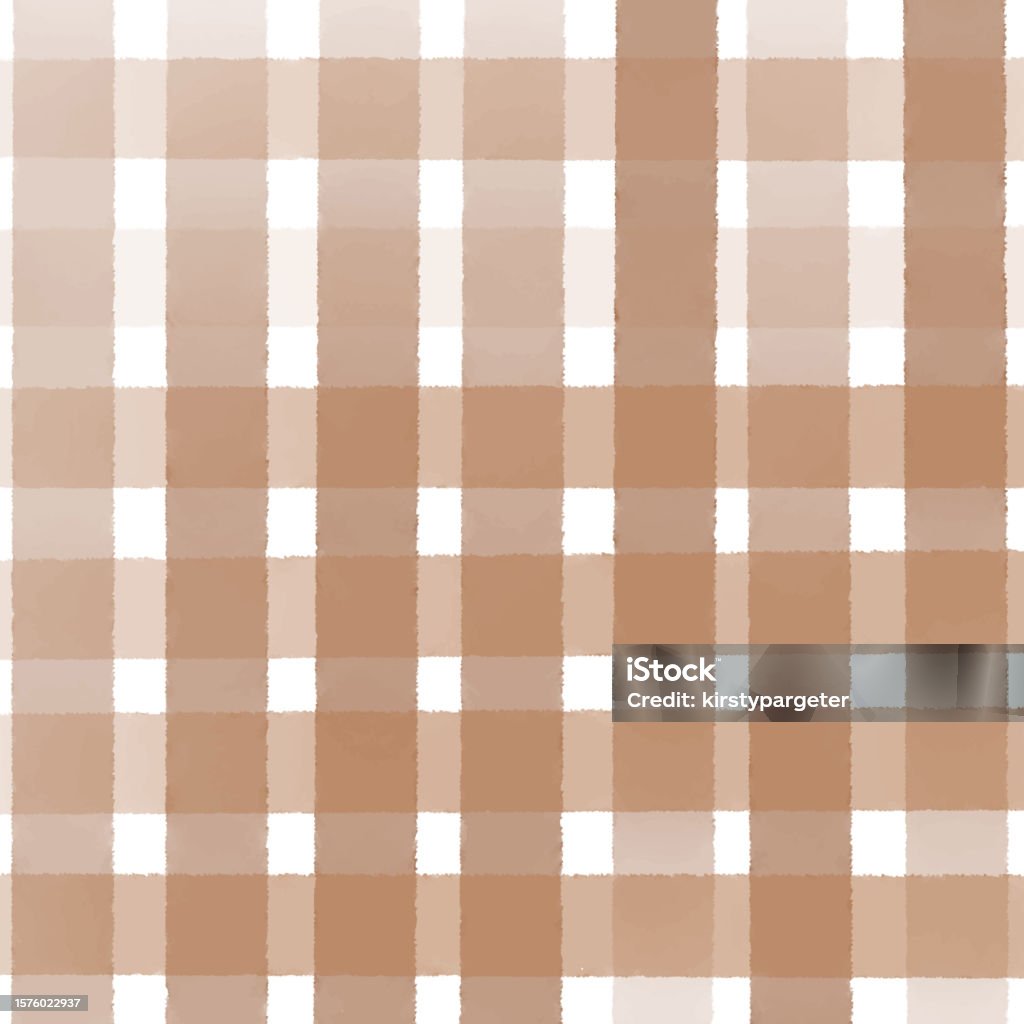 Watercolor Check Pattern Watercolour Check Pattern In Neutral Colours Stock Illustration ...
