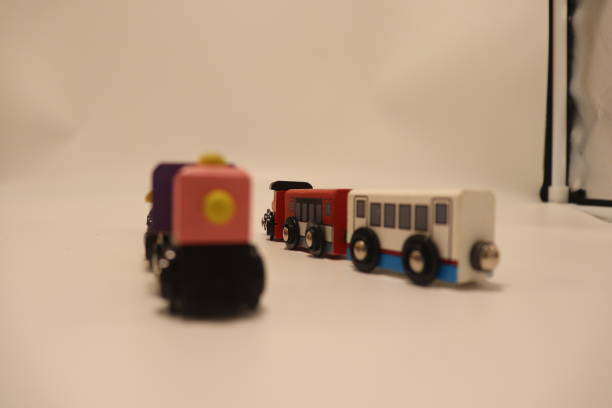istock Toy train set close up carriages 1576022943