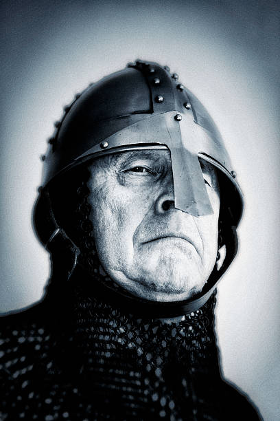 norman knight - history knight historical reenactment military foto e immagini stock