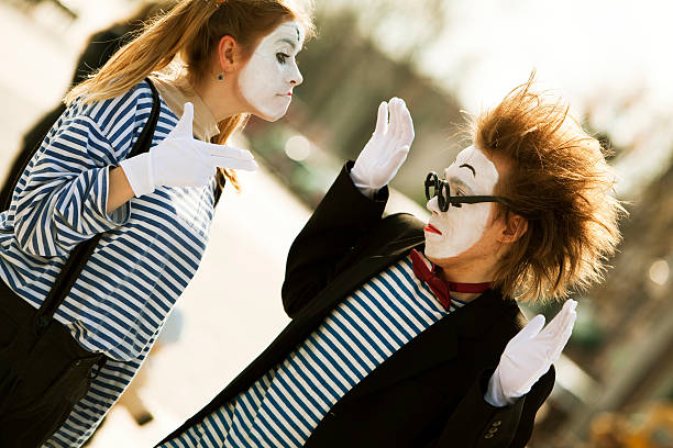 Street performance: mime Street performance: mime pantomime stock pictures, royalty-free photos & images