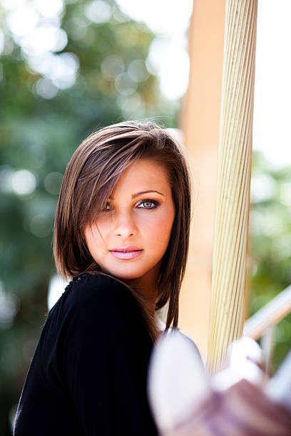 istock Young woman on carousel 157602475