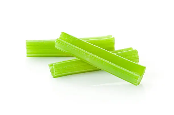 Fresh Celery Sticks on White. Now available With Clipping Path File 16527201. 