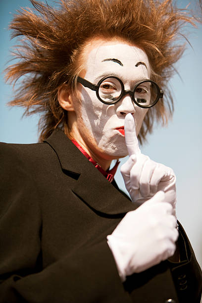 istock A street performance called a mime wearing a glasses 157603024