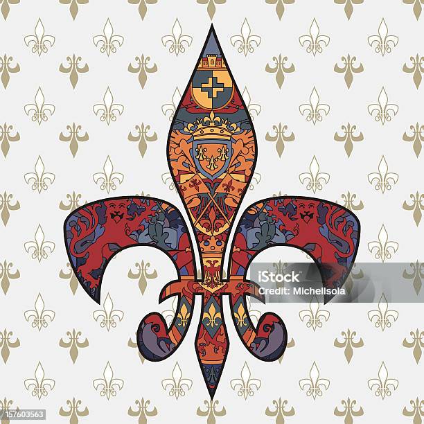 Fleur De Lis Vecteurs libres de droits et plus d'images vectorielles de Armoiries - Armoiries, Bouclier, Continuité