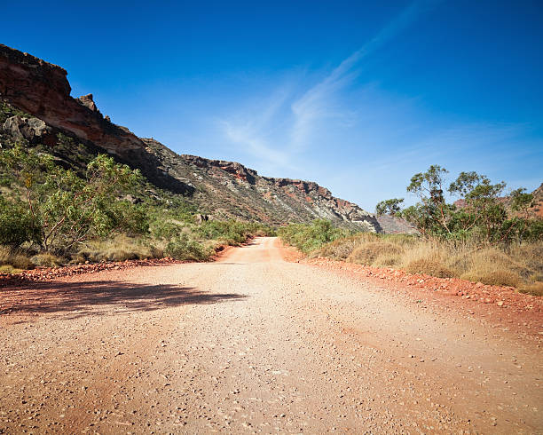 Ländliche Straße durch Australisches Outback – Foto
