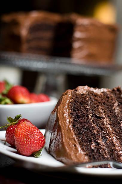 Chocolate Layer Cake stock photo