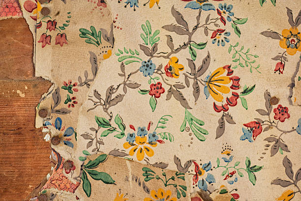 istock Close-up of Old Peeling Wallpaper 157604293