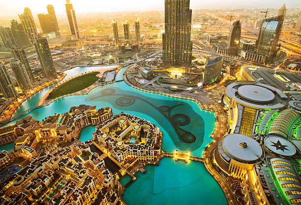 Downtown Dubai Dubai Skyscraper and Burj Khalifa, United Arab Emirates dubai stock pictures, royalty-free photos & images