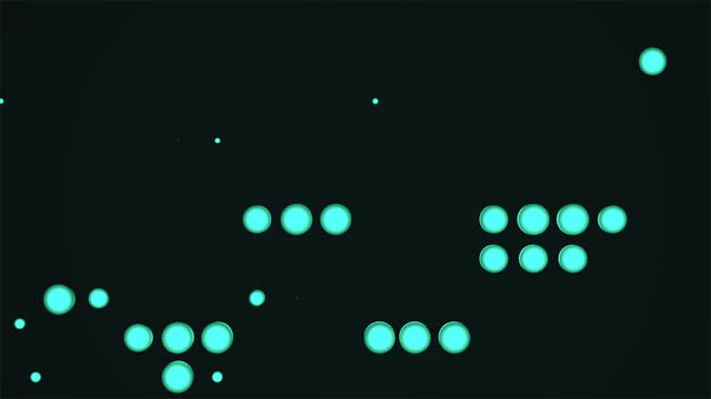 Broadcast Fading Revealing Hi-Tech Illuminated Circles, Green, Events, 3D, 4K