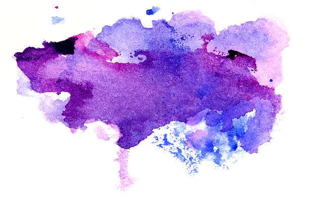 Purple and violet abstract painted splashes May be used as an artistic abstract background for many projects. colouring stock pictures, royalty-free photos & images